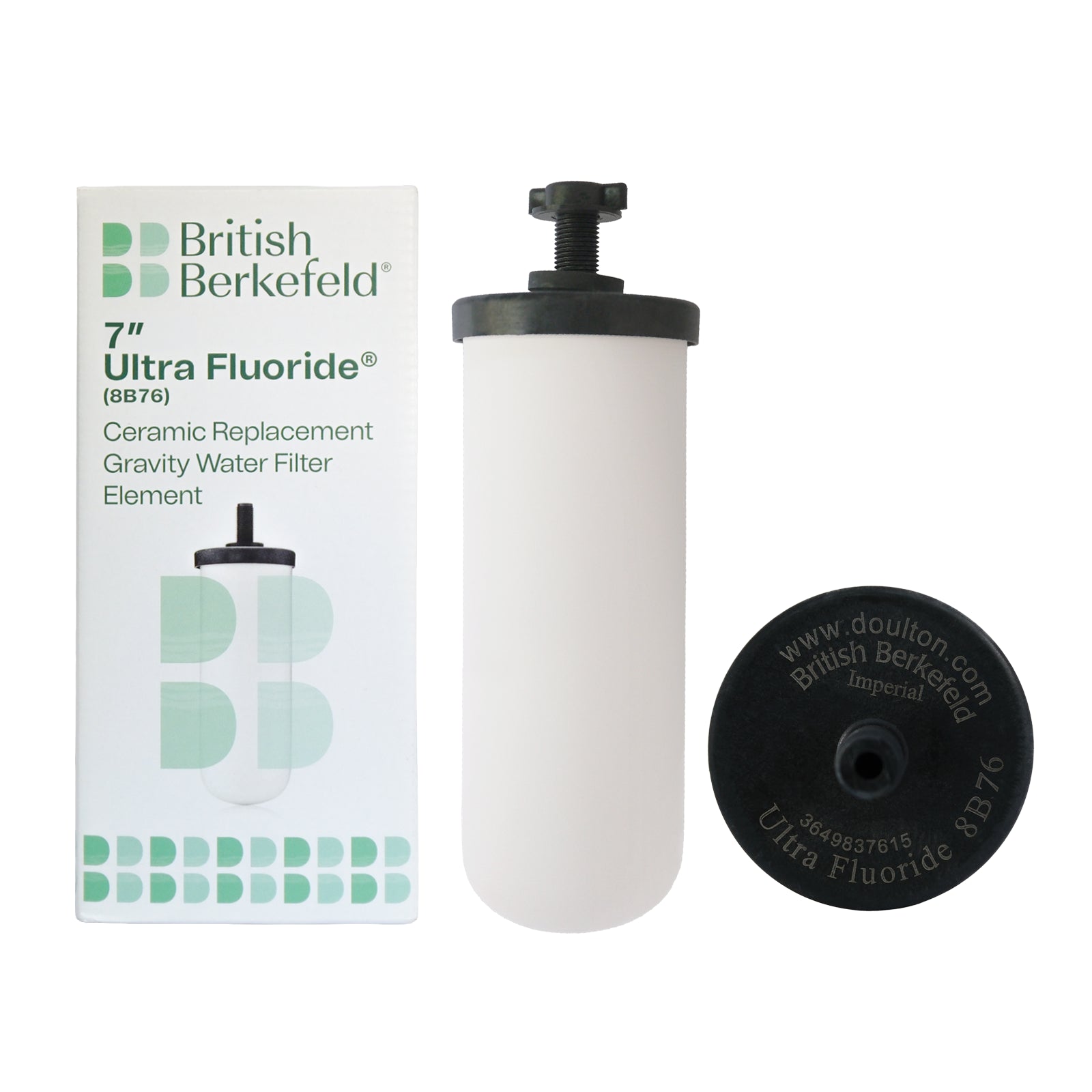 British Berkefeld 7” Ultra Fluoride Ceramic Water Filter Candles