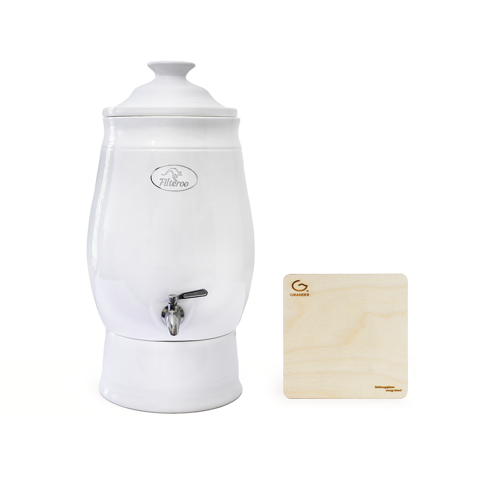 Grander Filter Filteroo® Joey 12L Gravity Ceramic Water Filter with Grander Revitalis