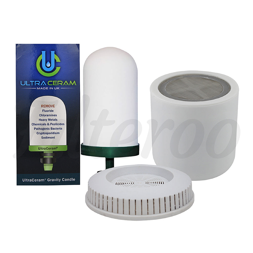 Replacement Cartridge Pack for Filteroo Ceramic Stoneware Gravity Water Purifier with Ultraceram Cartridge